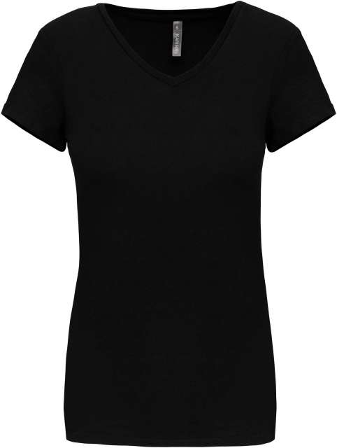 Kariban Ladies' Short-Sleeved V-Neck T-Shirt bedrucken