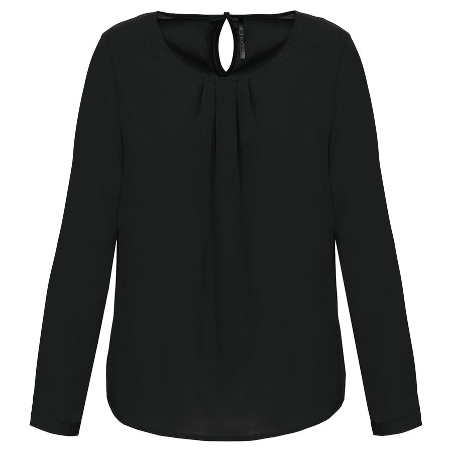 Kariban Ladies' Long-Sleeved Crepe Blouse bedrucken