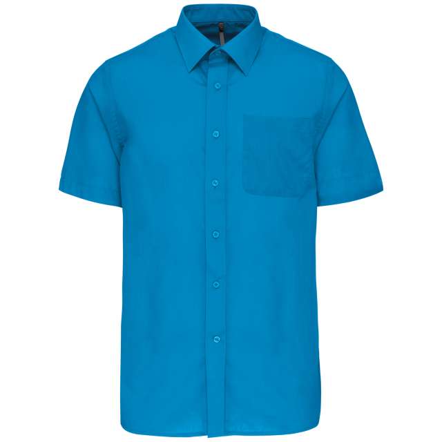 Kariban Ace - Short-Sleeved Shirt in Bright Turquoise