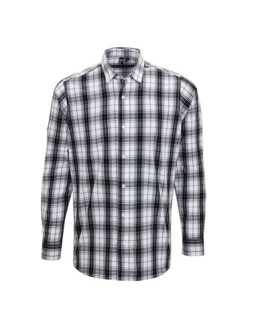 Premier 'ginmill' Check - Men's Long Sleeve Cotton Shirt bedrucken