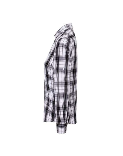 Premier 'ginmill' Check - Women's Long Sleeve Cotton Shirt bedrucken
