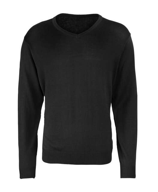 Premier Men's Knitted V-Neck Sweater bedrucken