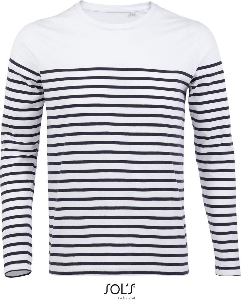 SOL'S Herren T-Shirt langarm gestreift Matelot LSL Men bedrucken