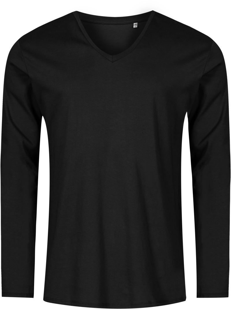 Promodoro Herren V-Ausschnitt T-Shirt langarm - X.O 1460 bedrucken