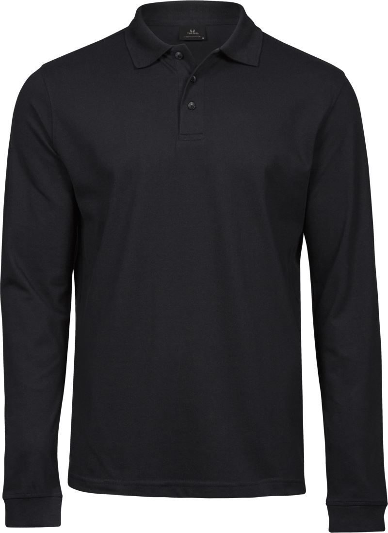 Tee Jays Herren Luxus Stretch Piqué Polo langarm TJ 1406 bedrucken
