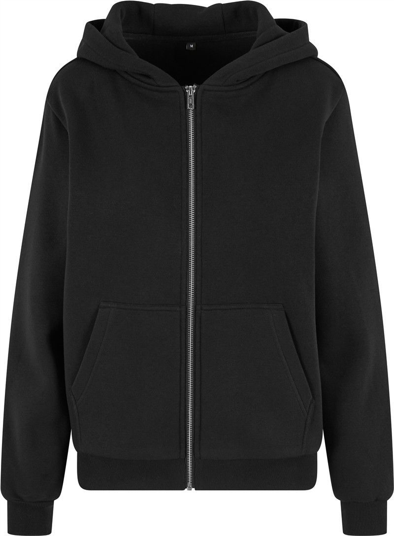 Build your Brand Schwere Damen Kapuzen Sweatjacke "Fluffy" BY 290 bedrucken