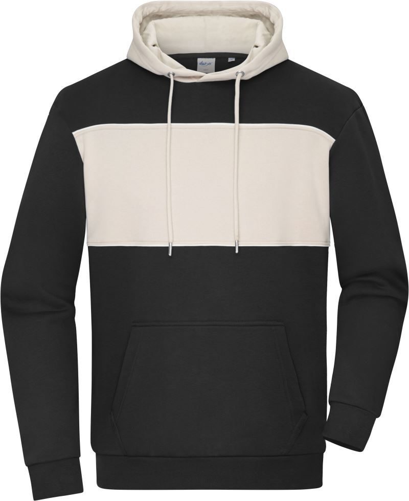 Daiber Bio Kapuzen Sweater "Colour-Block" 8051 bedrucken