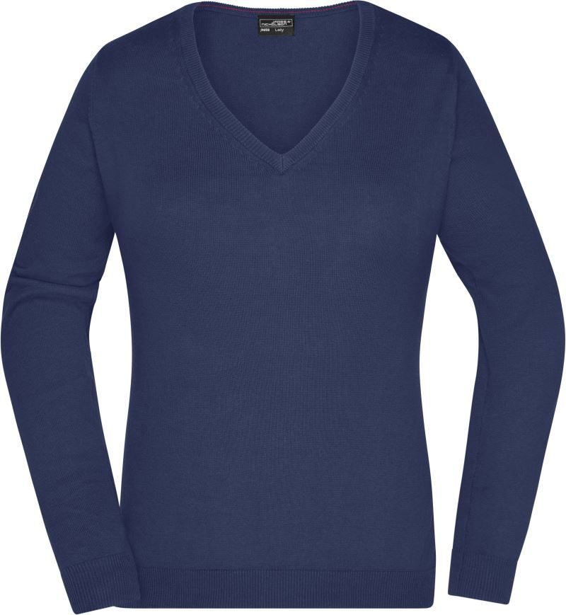 Daiber Damen V-Ausschnitt Pullover JN 658 bedrucken