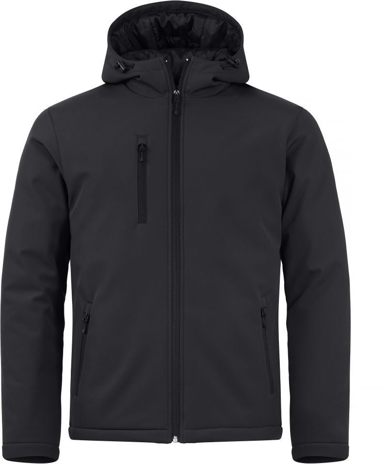 Clique Wattierte Herren Kapuzen Softshell Jacke Padded Hooded Softshell Men bedrucken