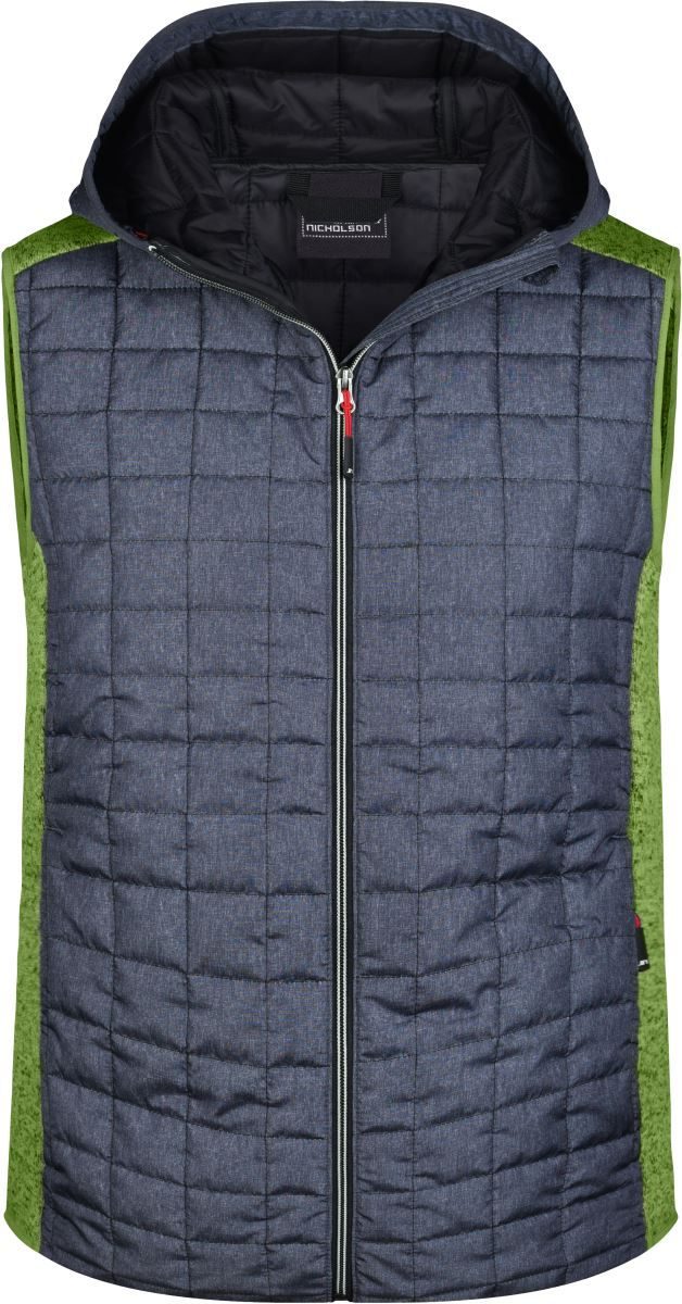 Daiber Herren Hybrid Strickfleece Gilet JN 768 bedrucken