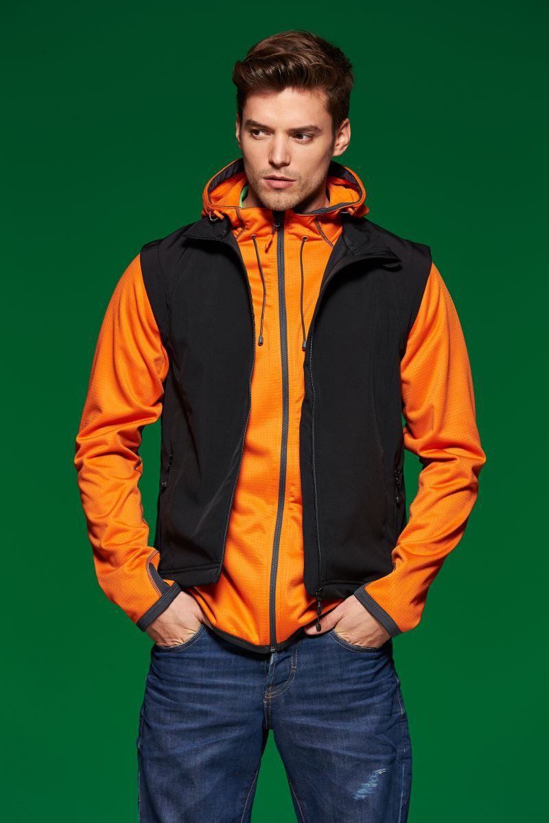 Daiber Herren 3-Lagen Softshell Gilet JN 1022 bedrucken