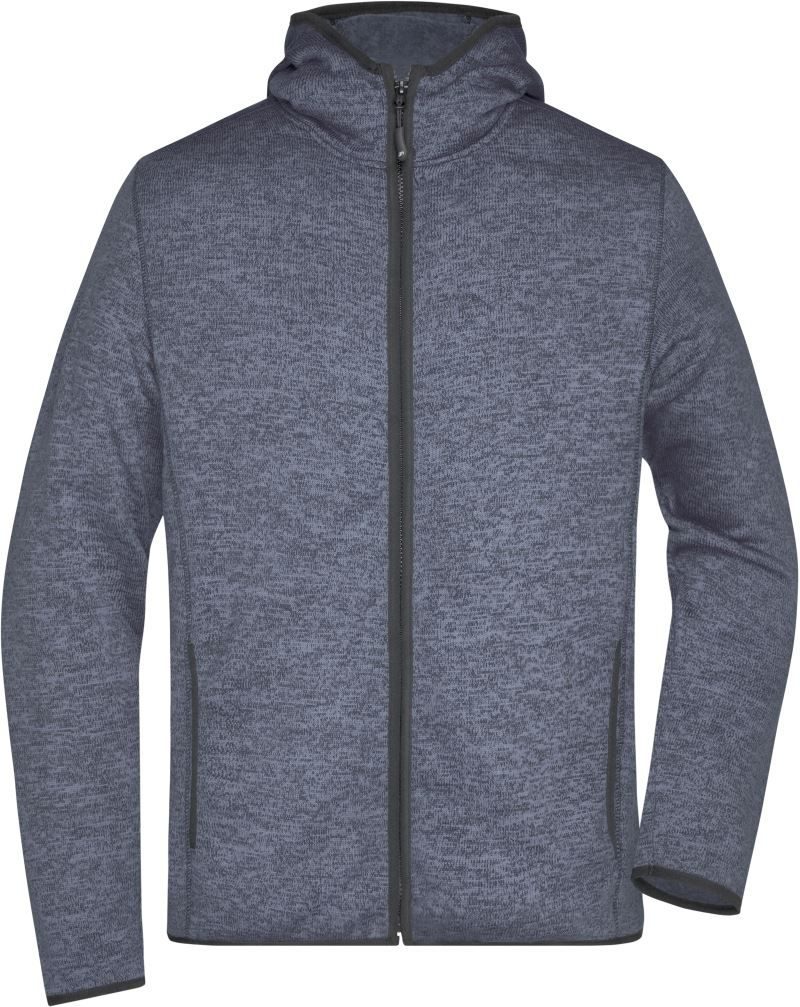 Daiber Herren Strickfleece Kapuzenjacke JN 589 bedrucken