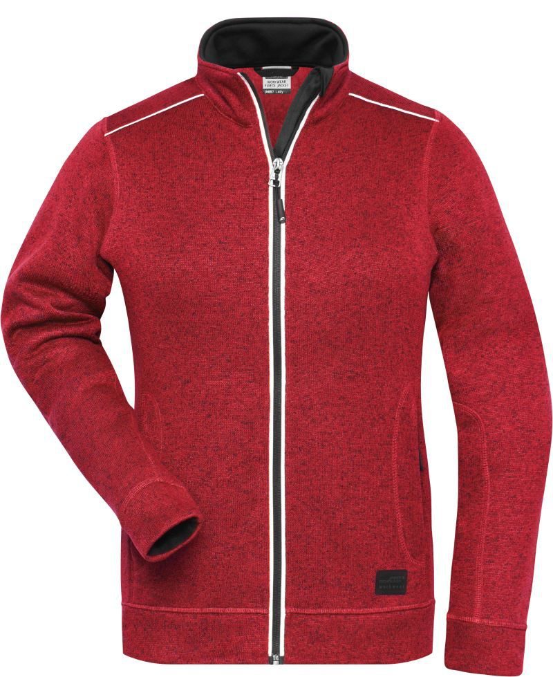 Daiber Damen Workwear Strickfleece Jacke - Solid JN 897 bedrucken