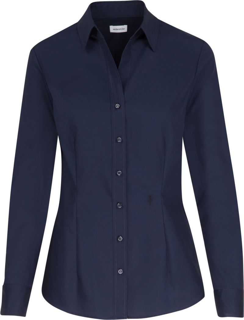 Seidensticker Bluse langarm Blouse Slim LSL bedrucken