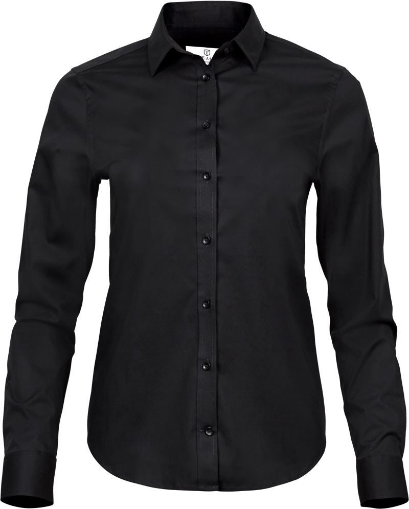 Tee Jays Luxus Stretch Bluse langarm TJ 4025 bedrucken
