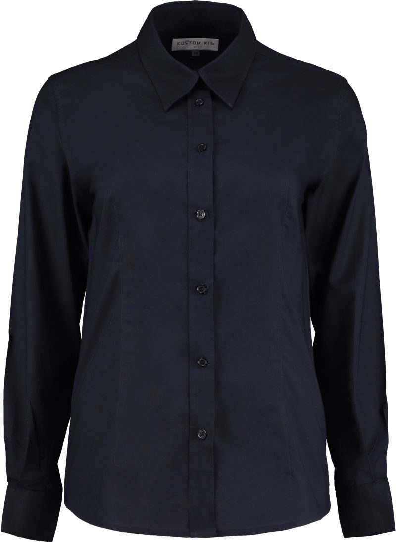 Kustom Kit Workwear Oxford Bluse langarm KK 361 (26-28) bedrucken