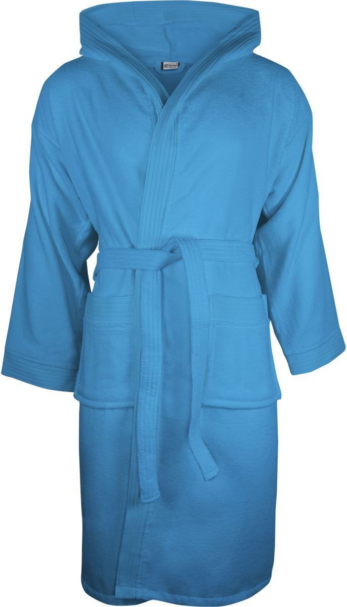 The One Towelling Kapuzen Bademantel Velour Bathrobe bedrucken