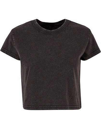 Build Your Brand Ladies Vintage Cropped Tee BY305 bedrucken