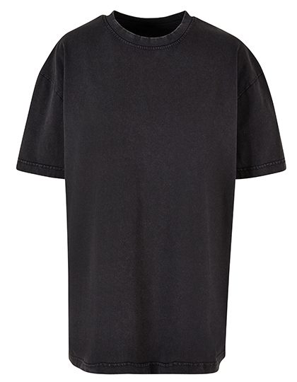 Build Your Brand Ladies Oversized Acid Wash Tee BY270 bedrucken