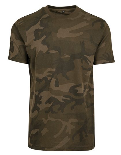 Build Your Brand Camo Round Neck Tee BY109 bedrucken