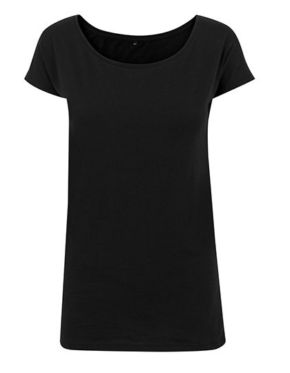 Build Your Brand Ladies´ Wideneck Tee BY039 bedrucken