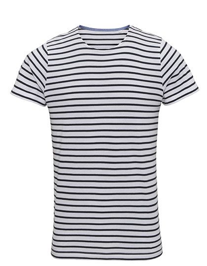 Asquith & Fox Men´s Marinière Coastal Short Sleeve Tee AQ072 bedrucken