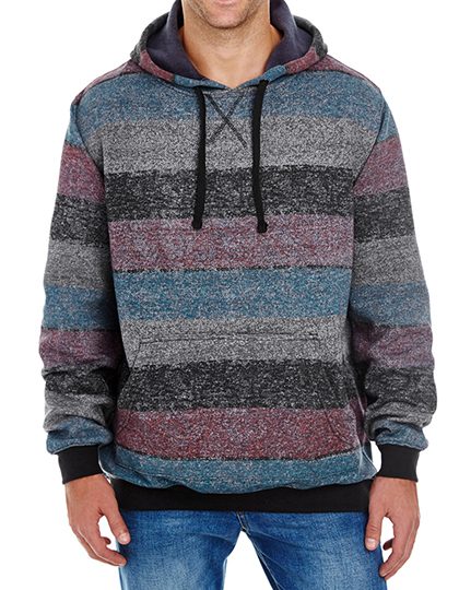 Burnside Printed Striped Marl Pullover 8603 bedrucken