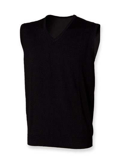 Henbury Men´s Lightweight Sleeveless V-Neck Jumper H724 bedrucken