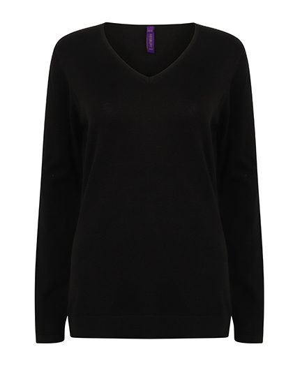 Henbury Ladies´ Lightweight V-Neck Jumper H721 bedrucken