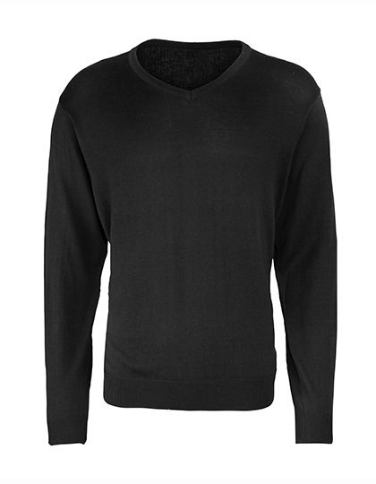 Premier Workwear Men´s V-Neck Knitted Sweater PR694 bedrucken