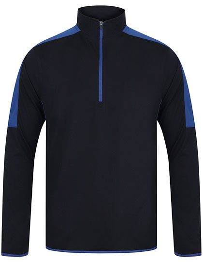 Finden+Hales Adults 1/4 Zip Midlayer With Contrast Panelling LV571 bedrucken