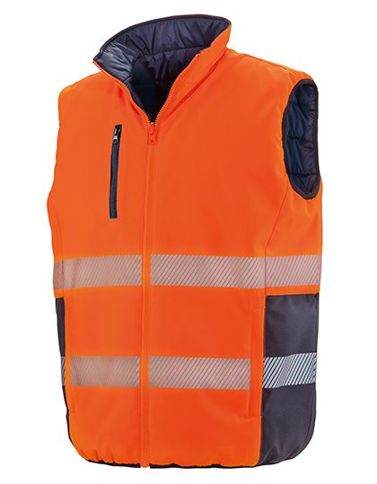 Result SafeGuard Reversible Soft Padded Safety Gilet R332X bedrucken