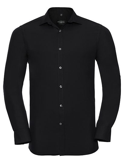 Russell Athletic Collection Men's Long Sleeve Fitted Ultimate Stretch Shirt R-960M-0 bedrucken