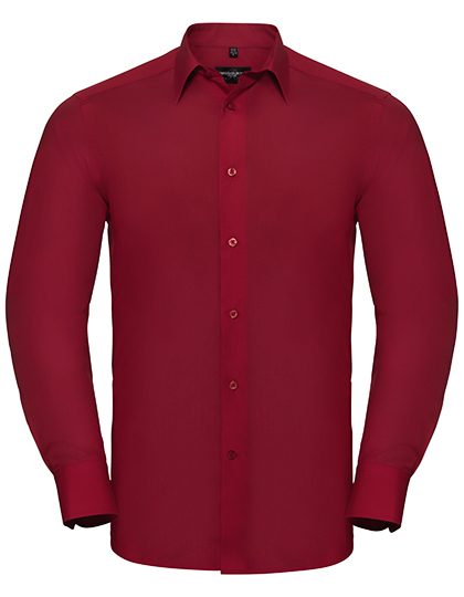 Russell Athletic Collection Men's Long Sleeve Tailored Polycotton Poplin Shirt R-924M-0 bedrucken