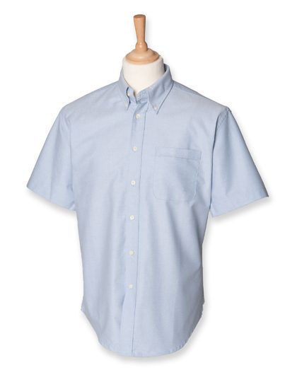 Henbury Men´s Classic Short Sleeved Oxford Shirt H515 bedrucken