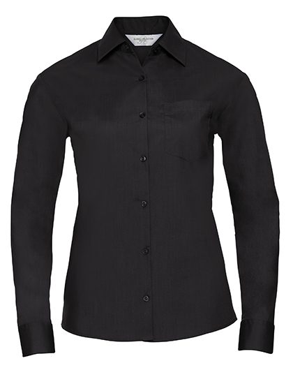 Russell Athletic Collection Ladies' Long Sleeve Classic Polycotton Poplin Shirt R-934F-0 bedrucken