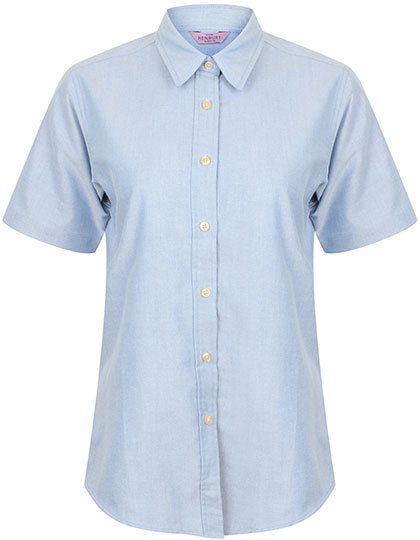 Henbury Ladies´ Classic Short Sleeved Oxford Shirt H516 bedrucken