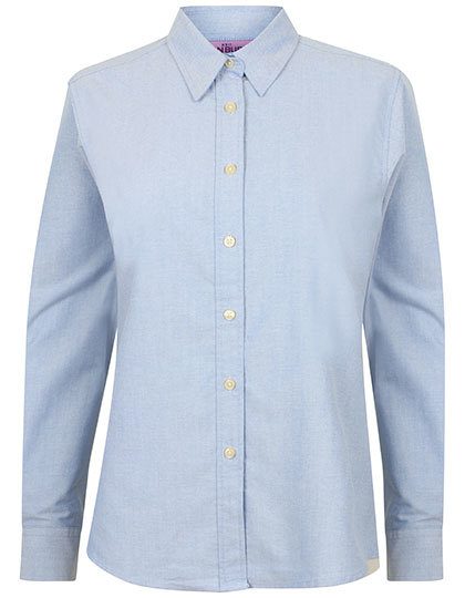 Henbury Ladies´ Classic Long Sleeved Oxford Shirt H511 bedrucken