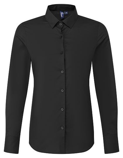Premier Workwear Women’s Long Sleeve ‘Recyclight’ Poplin Shirt PR303 bedrucken