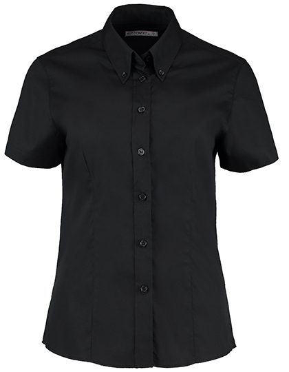 Kustom Kit Women´s Tailored Fit Corporate Oxford Shirt Short Sleeve KK701 bedrucken