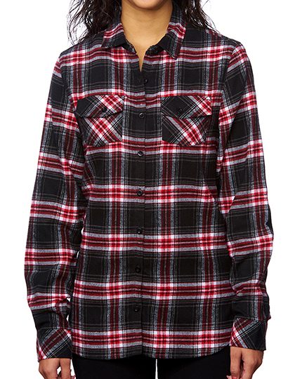 Burnside Ladies´ Woven Plaid Flannel Shirt 5210 bedrucken