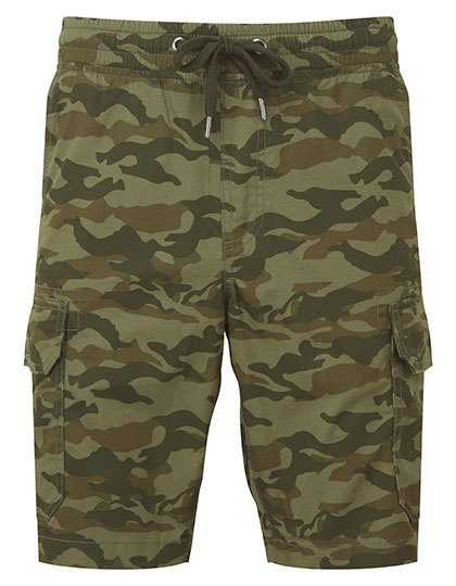 WOMBAT® Men´s Camo Cargo Utility Shorts WB906 bedrucken
