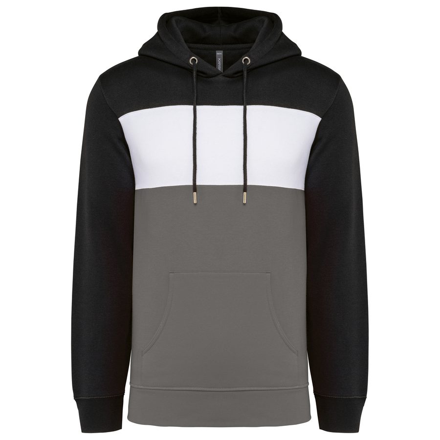 Kariban Dreifarbiges Kapuzensweatshirt, Unisex K4016 bedrucken